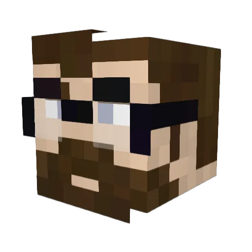 NoirAngel410 Minecraft avatar head, 3D render
