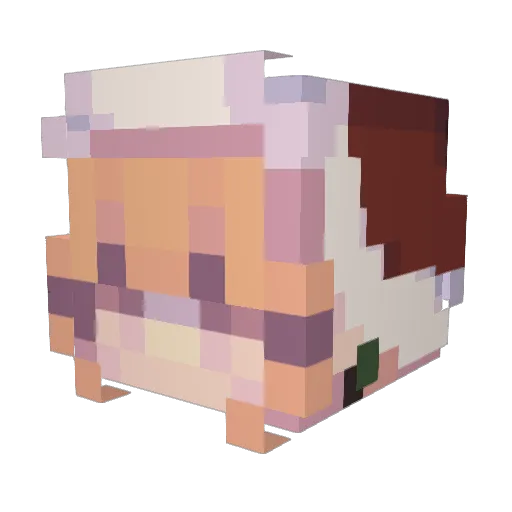 NoirDoctor Minecraft avatar head, 3D render