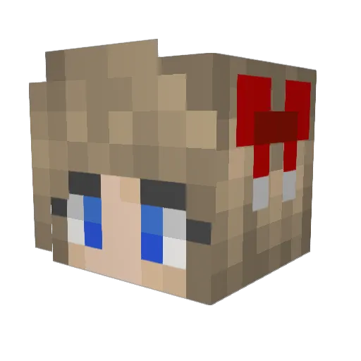 NoirFlame Minecraft avatar head, 3D render