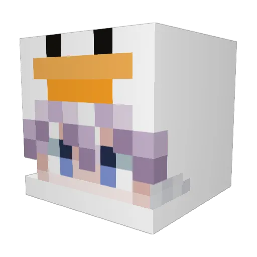 NoirMC08 Minecraft avatar head, 3D render