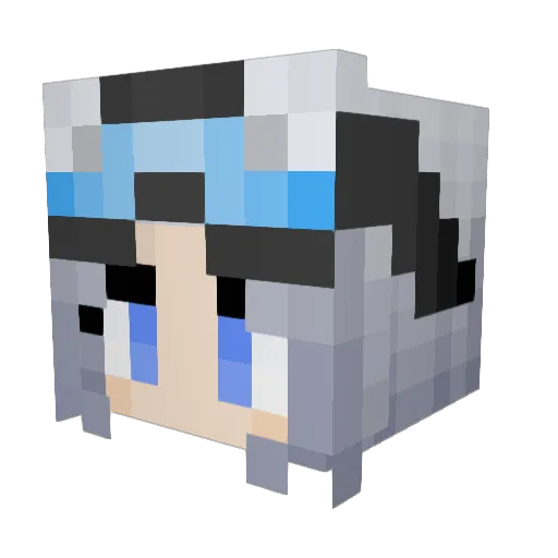 NoireBH_ Minecraft avatar head, 3D render