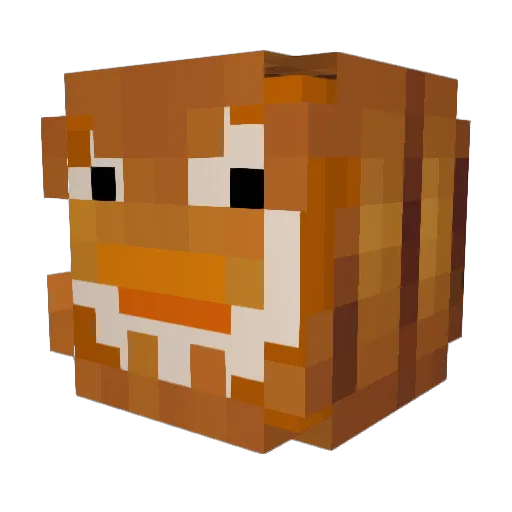 Noirexx Minecraft avatar head, 3D render