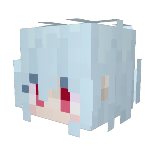 Noirlueur Minecraft avatar head, 3D render