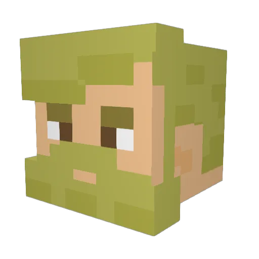 Noiroty Minecraft avatar head, 3D render