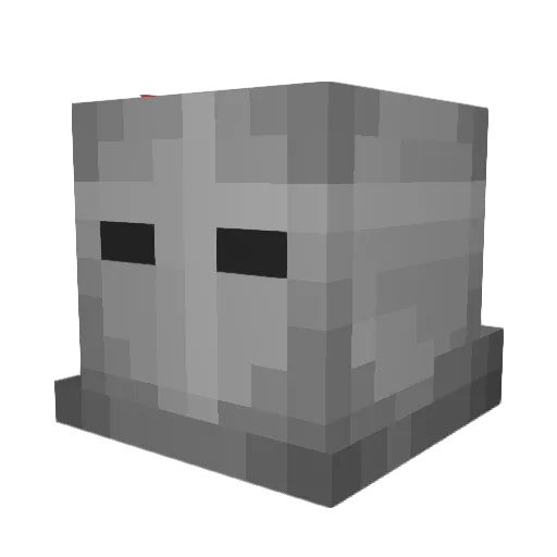Noirtou Minecraft avatar head, 3D render