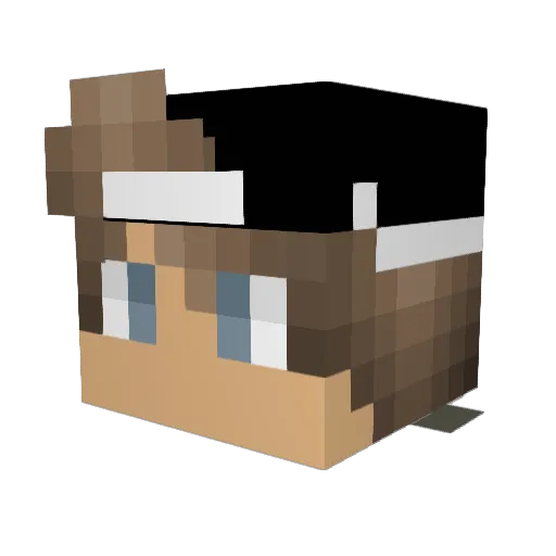 NoisH1 Minecraft avatar head, 3D render