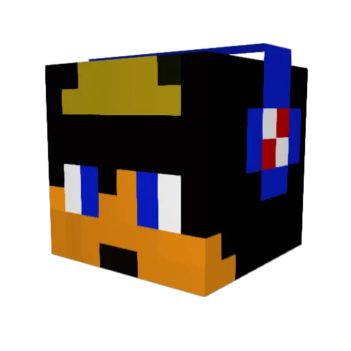 NoiseEBay Minecraft avatar head, 3D render