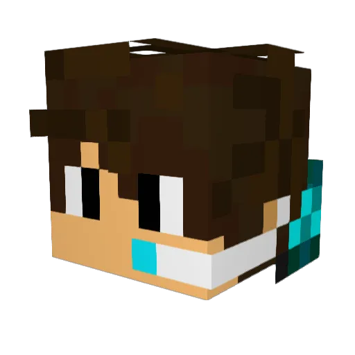 Noise_YT Minecraft avatar head, 3D render