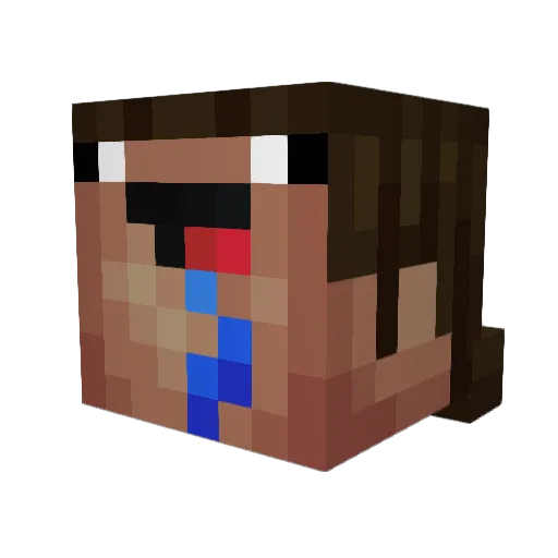 Noisiy Minecraft avatar head, 3D render