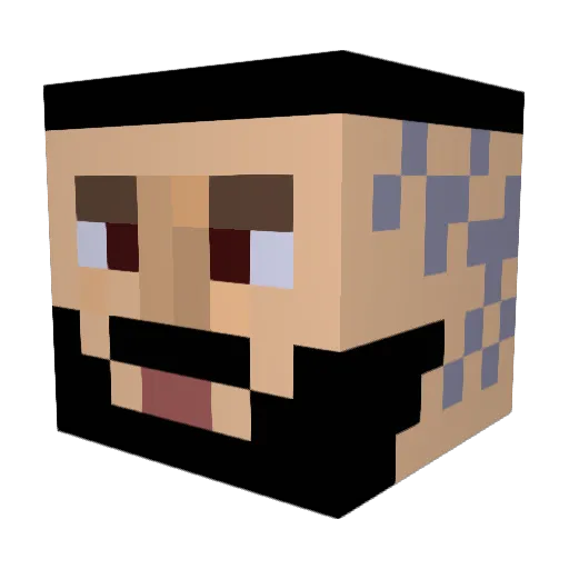 Noistra Minecraft avatar head, 3D render