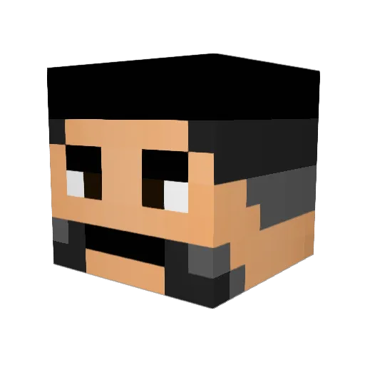 Noisy0 Minecraft avatar head, 3D render