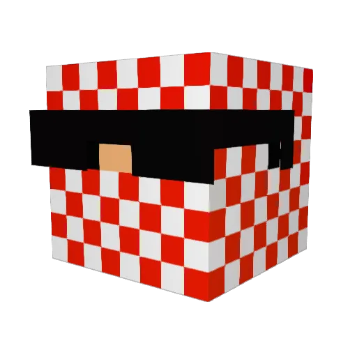 NoisyBoyFTW Minecraft avatar head, 3D render