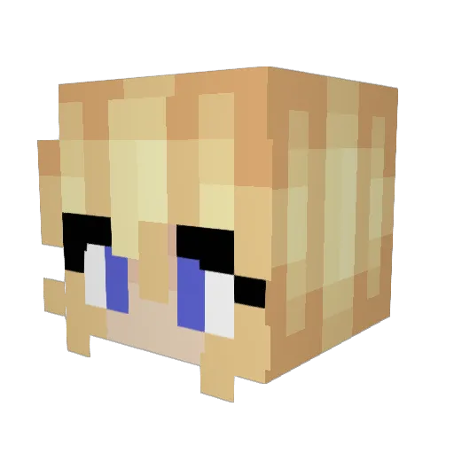 NoisyButters Minecraft avatar head, 3D render
