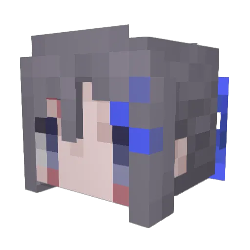 NoisyNet Minecraft avatar head, 3D render