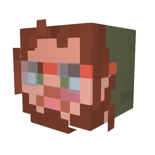 Noisyeater Minecraft avatar head, 3D render