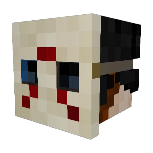 Noitawl Minecraft avatar head, 3D render