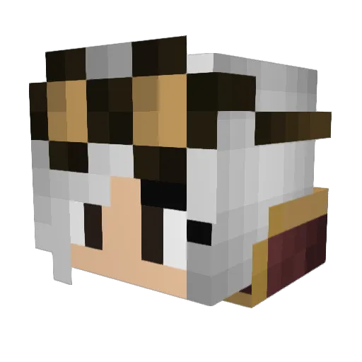Noitea Minecraft avatar head, 3D render