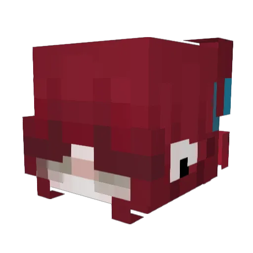 Noivee Minecraft avatar head, 3D render