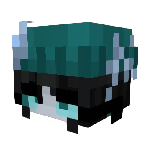 Noivie Minecraft avatar head, 3D render