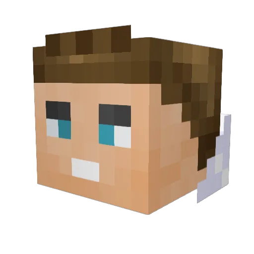 Noizer7 Minecraft avatar head, 3D render