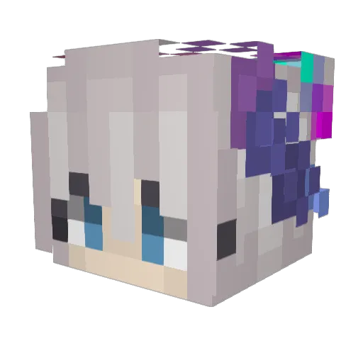 Noizing Minecraft avatar head, 3D render