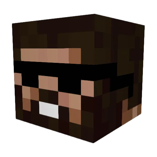 Nojer8 Minecraft avatar head, 3D render