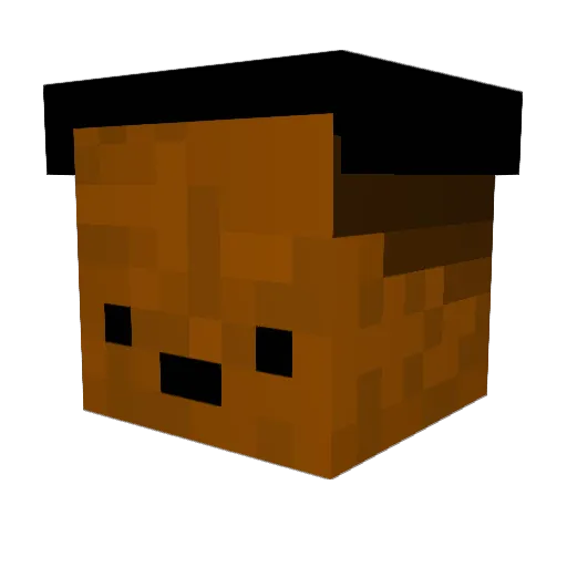 Nojil Minecraft avatar head, 3D render