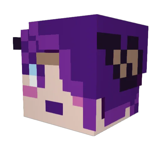 Nok_Julia Minecraft avatar head, 3D render