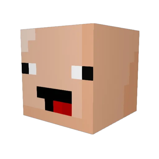 Nok_ia Minecraft avatar head, 3D render