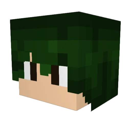 Nokaubure Minecraft avatar head, 3D render