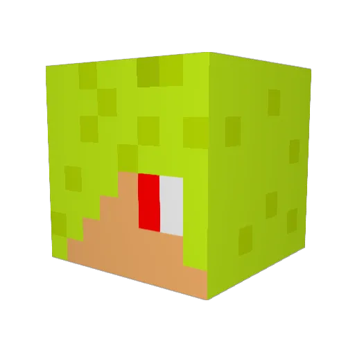 Nokiazz Minecraft avatar head, 3D render