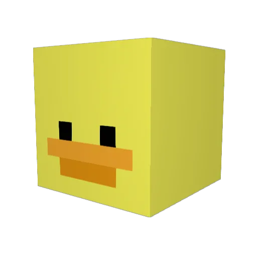 Nokikala Minecraft avatar head, 3D render