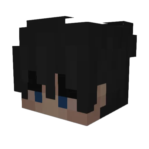 Nokiku Minecraft avatar head, 3D render