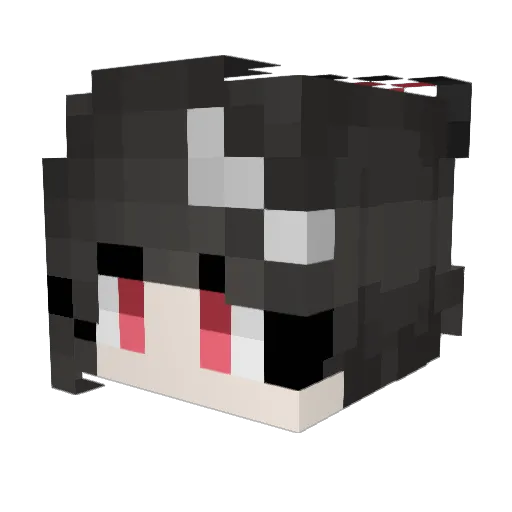 Nokk_0113_ Minecraft avatar head, 3D render