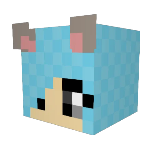 Nokkas Minecraft avatar head, 3D render