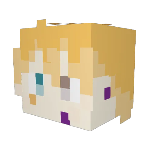 Nokki0701 Minecraft avatar head, 3D render