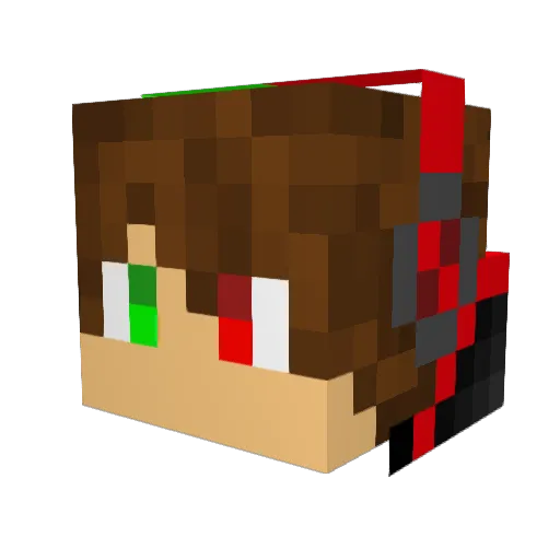 NokoAaron Minecraft avatar head, 3D render