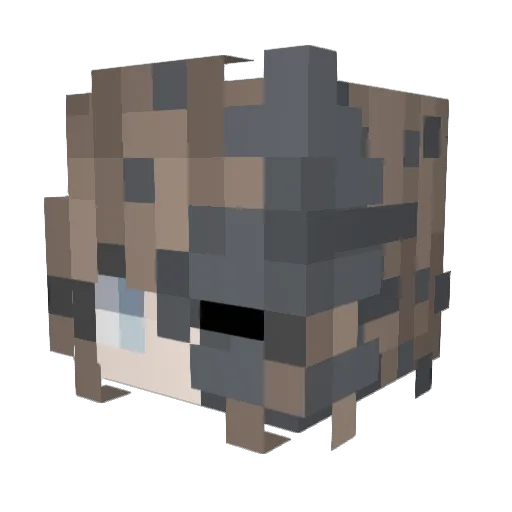 Nokori Minecraft avatar head, 3D render