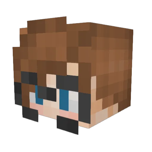 Nokta Minecraft avatar head, 3D render
