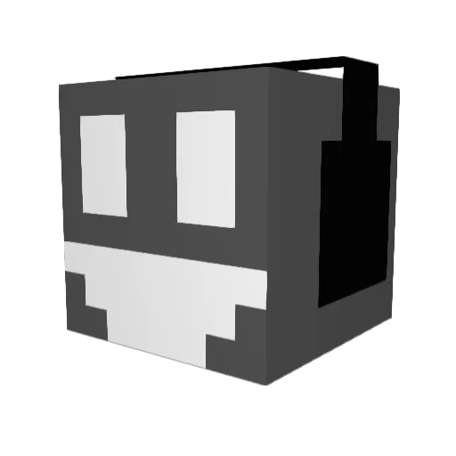 Nokuza Minecraft avatar head, 3D render