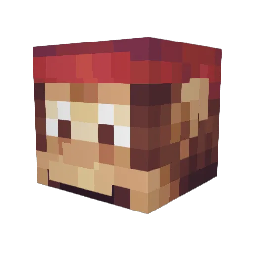 Nokyii Minecraft avatar head, 3D render