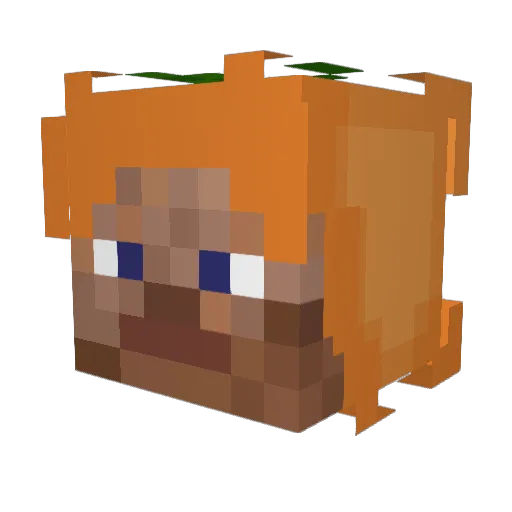 Nokypops Minecraft avatar head, 3D render