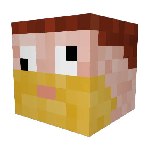 Nol_b Minecraft avatar head, 3D render