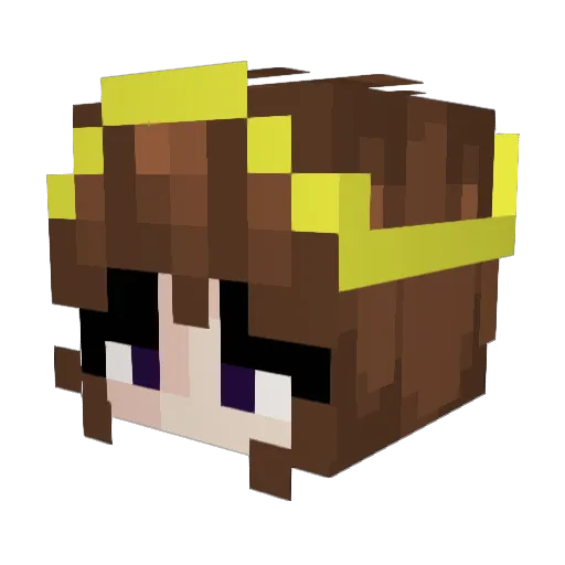 Nola04 Minecraft avatar head, 3D render