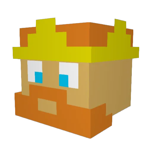 NolanWB2 Minecraft avatar head, 3D render
