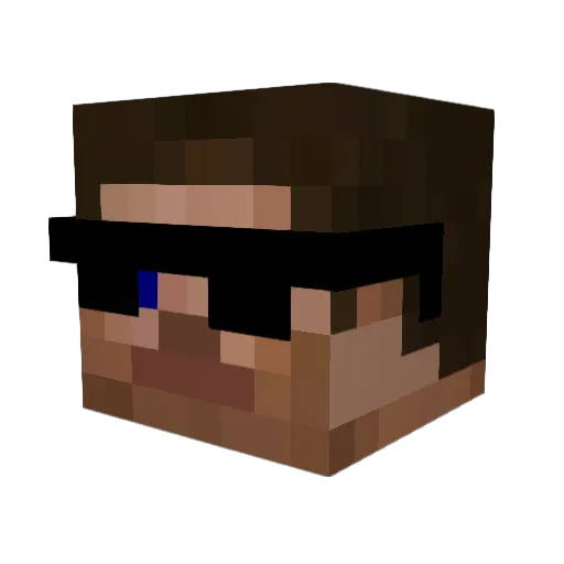 Nolang15 Minecraft avatar head, 3D render