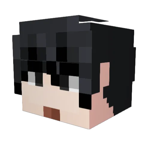 Nolboo Minecraft avatar head, 3D render