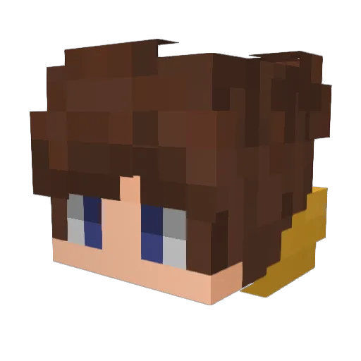 Nolicx Minecraft avatar head, 3D render
