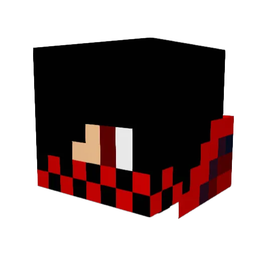 Nolifeman Minecraft avatar head, 3D render