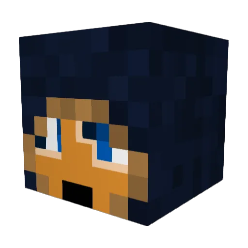 Nolimites Minecraft avatar head, 3D render
